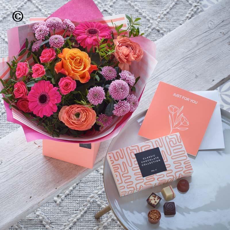 Bright Pink Lovely Chocolate Bouquet
