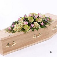 Rose, Orchid and Calla Lily Casket Spray