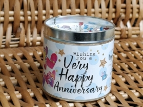 Happy Anniversary candle.